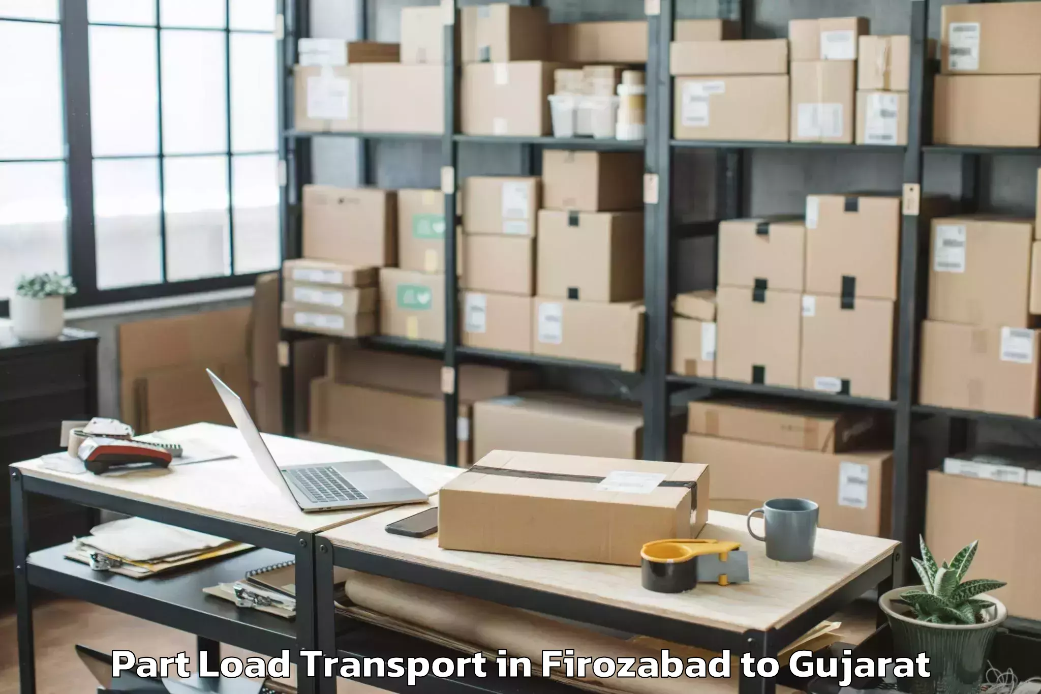 Comprehensive Firozabad to Gls University Ahmedabad Part Load Transport